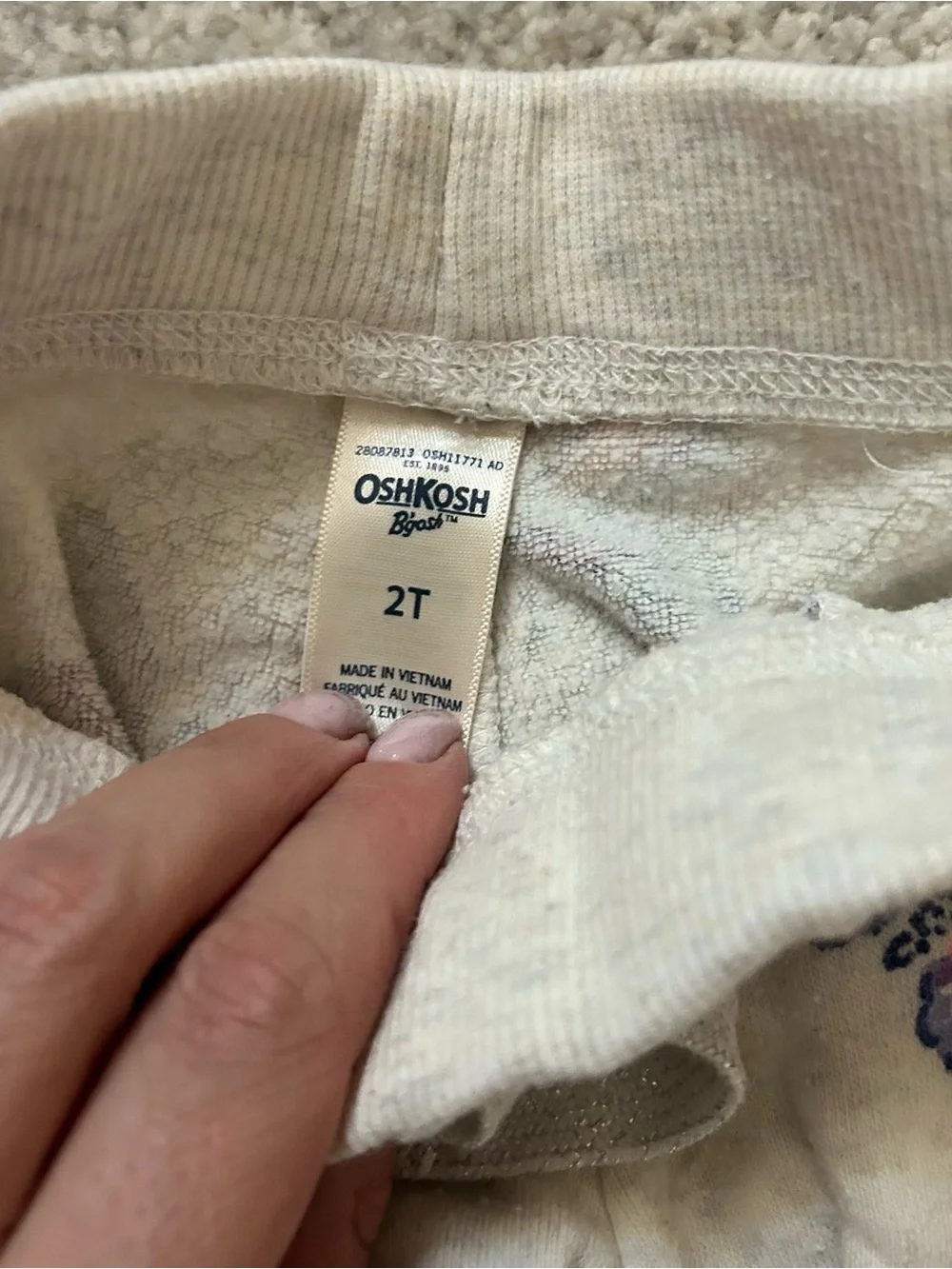 OshKosh B'gosh and Carter’s Cream Butterfly Jogger Set  2T